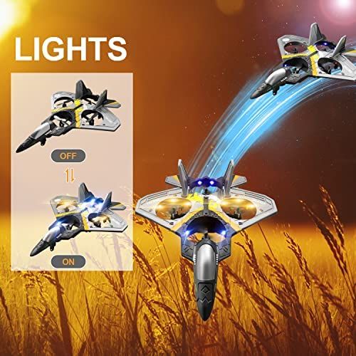 Battle Remote Control Fighter Jet RC Airplane for Kids & Adults with LED Lights | 360° Flip, Stunt Roll Flying Plane Toy for Boys