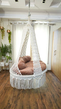 Handcrafted Vanilla Frost Swing in white color