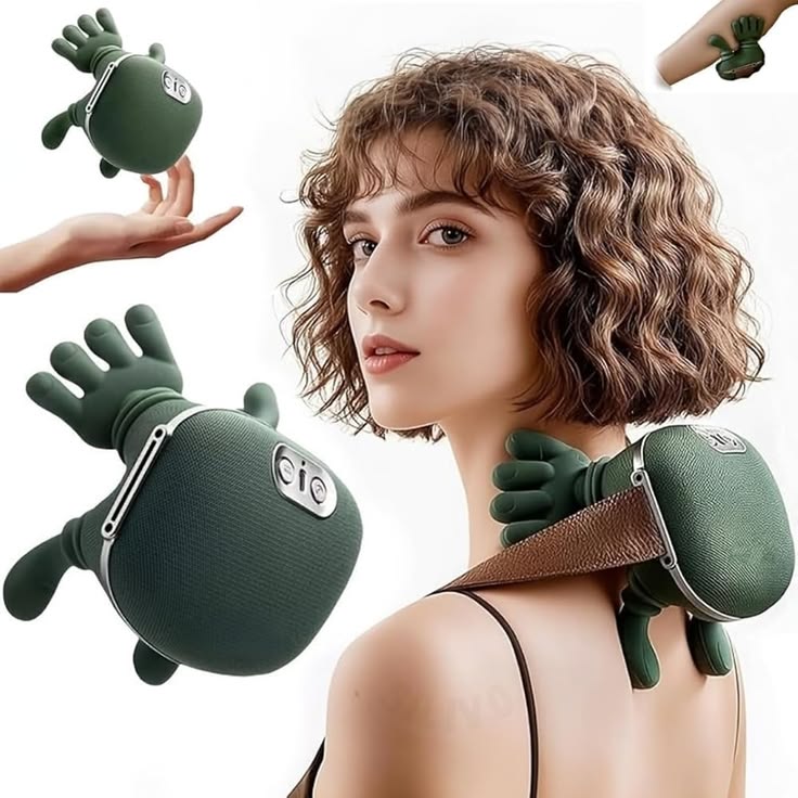 Wireless Heated Shiatsu Neck and Back Massager,Portable Deep Tissue Kneading Massager for Shoulder, Back & Body Pain Relief