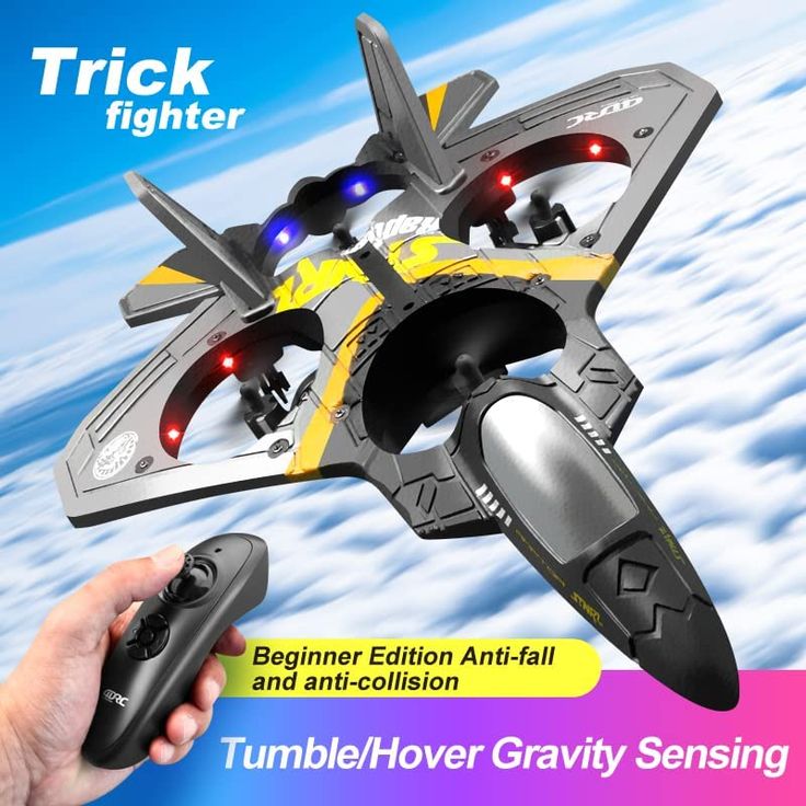 Battle Remote Control Fighter Jet RC Airplane for Kids & Adults with LED Lights | 360° Flip, Stunt Roll Flying Plane Toy for Boys