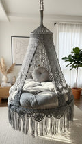 Light grey Isabelle Swing handmade bohemian swing