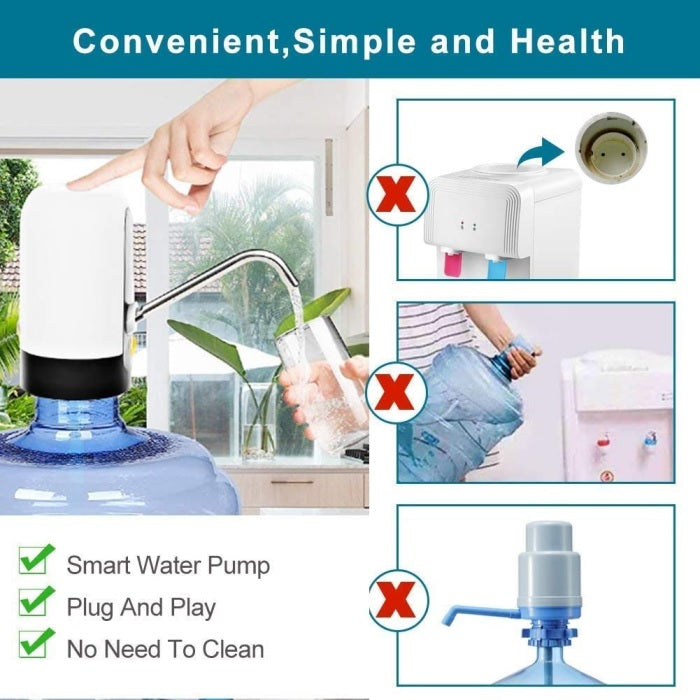 Automatic Portable Mini Rechargeable Water Dispenser – Universal Water Bottle Pump