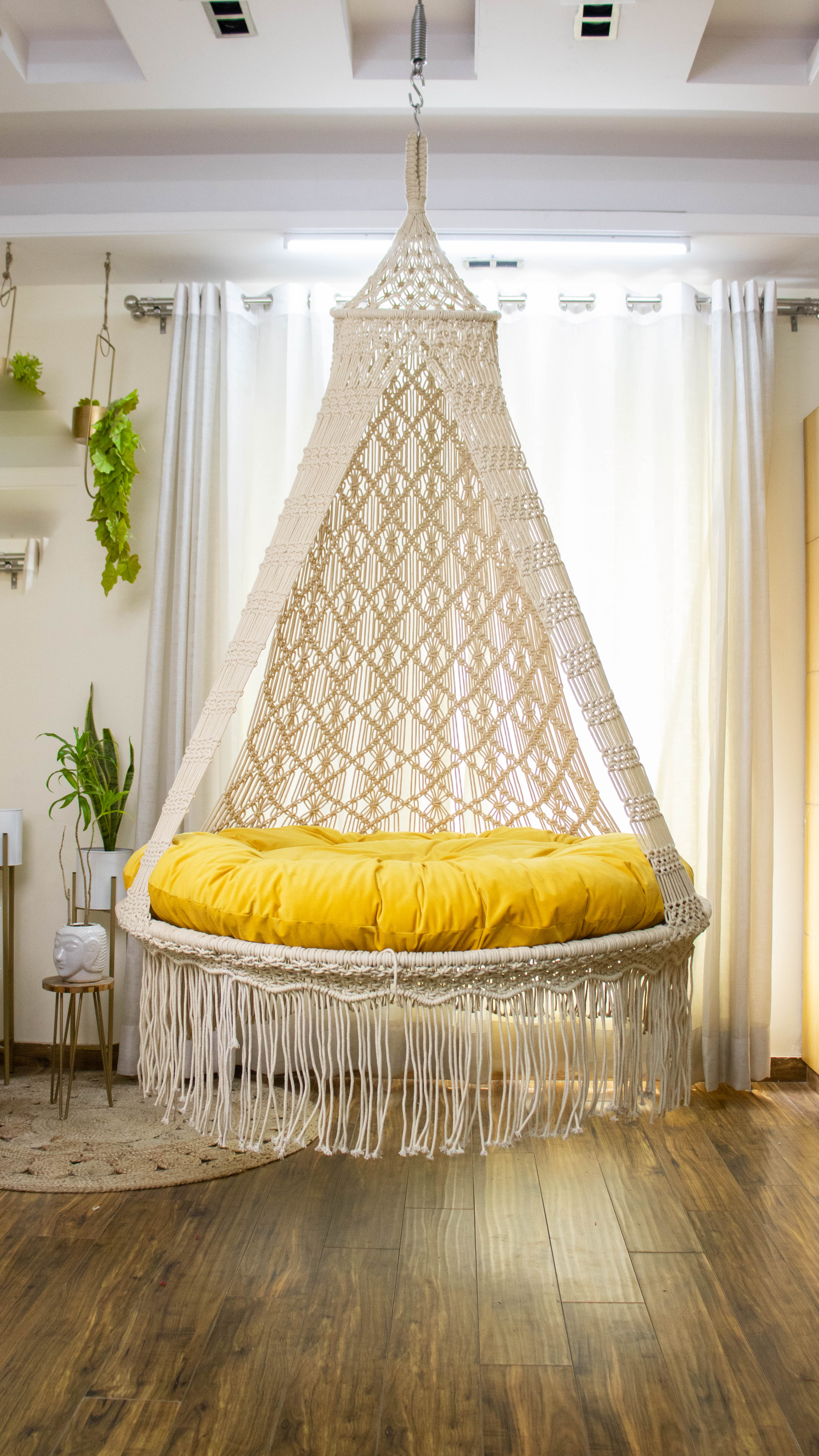 Bohemian Colosseum handcrafted Swing in white color
