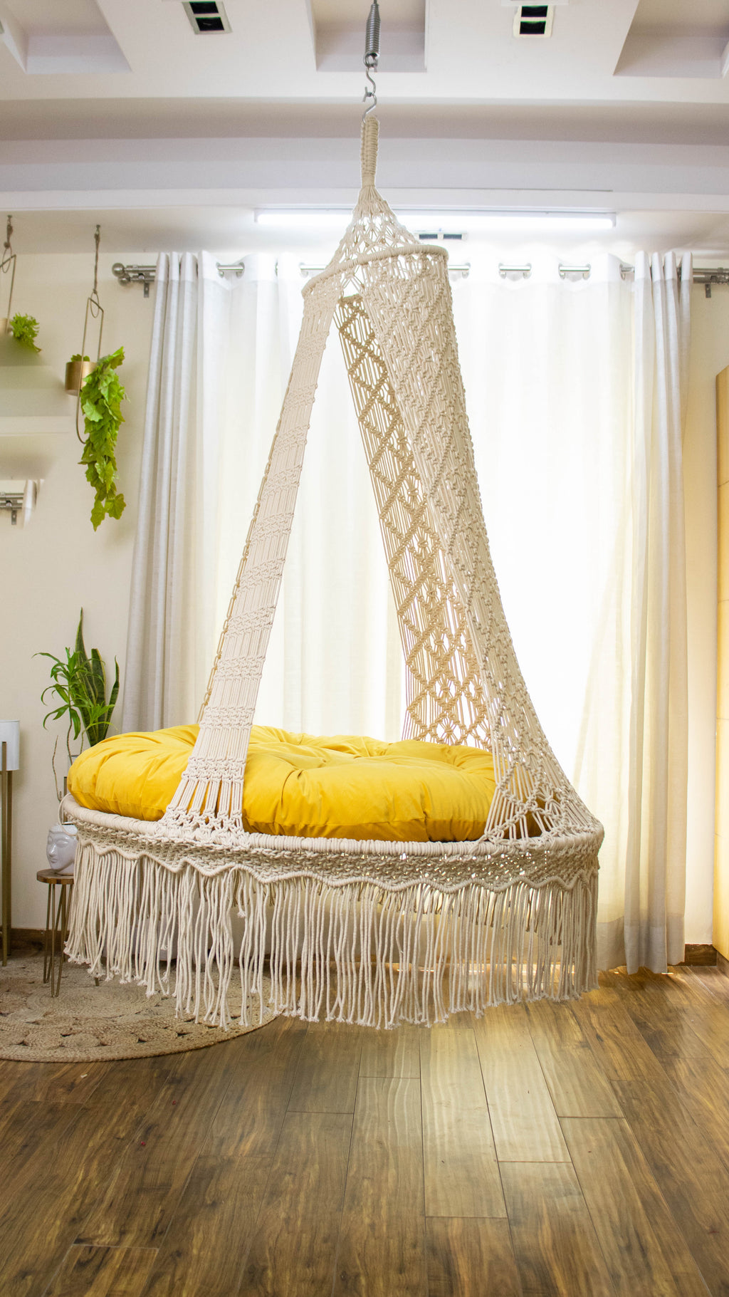 Bohemian Colosseum handcrafted Swing in white color