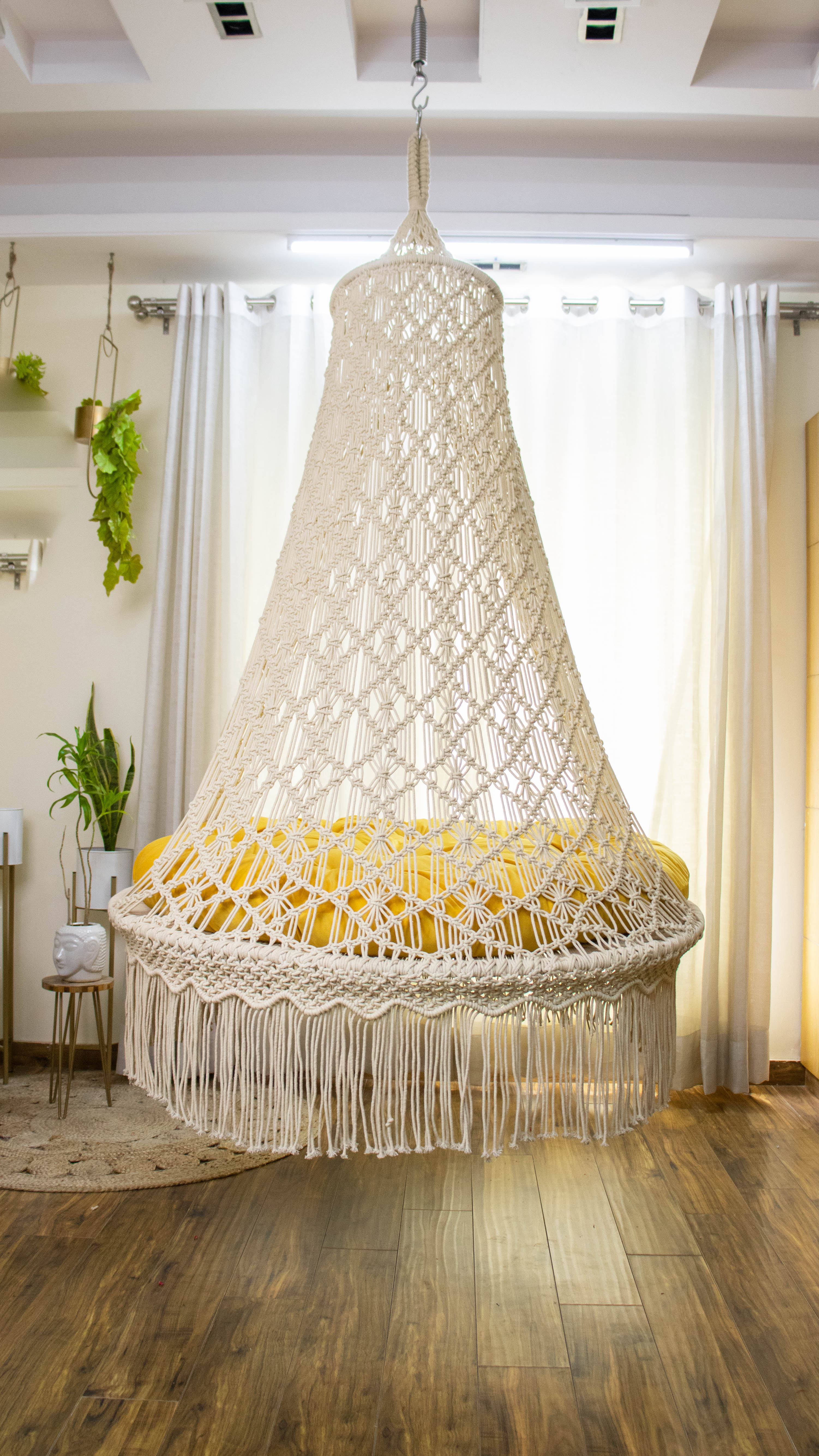 Bohemian Colosseum handcrafted Swing in white color