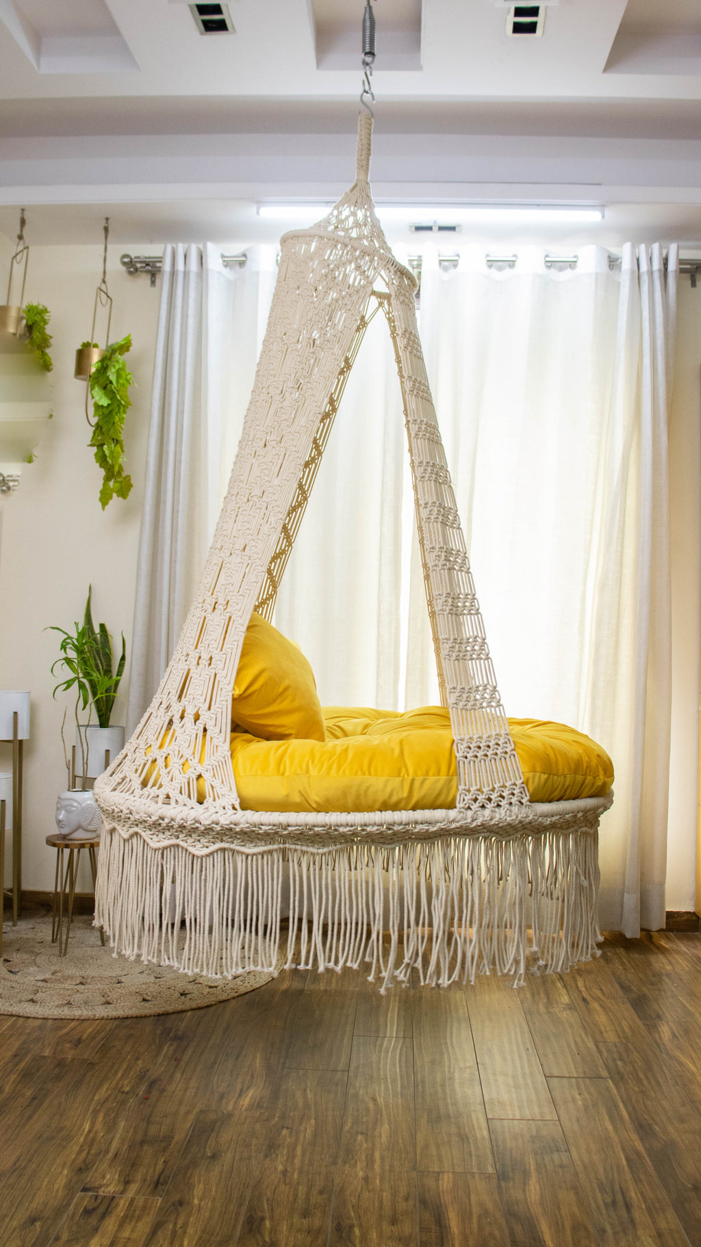 Bohemian Colosseum handcrafted Swing in white color