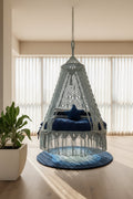 Navy Blue hanging hammock swing for kids and adults