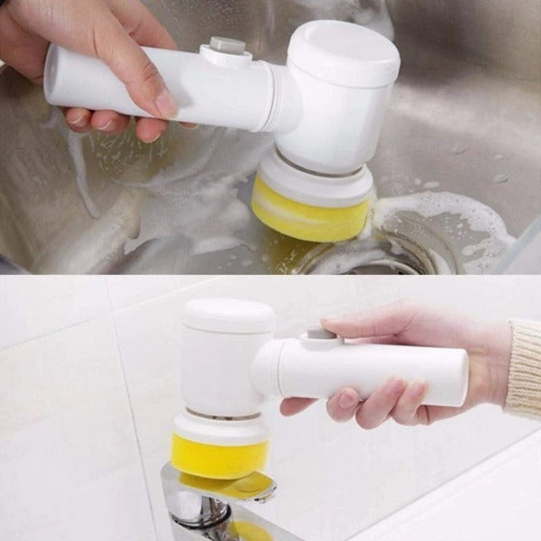 5-in-1 Electric Magic Cleaning Brush – Powerful Bathroom, Sink, Tile & Kitchen Electric Scrubber for Home Cleaning