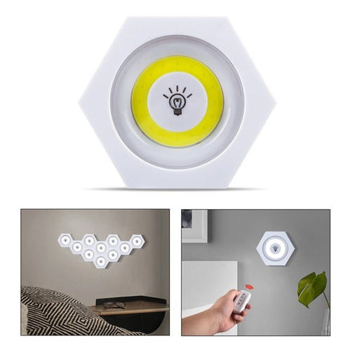 3 Pcs Remote Control LED Tap Wall Light – Wireless Stick-On LED Puck Lights for Home, Ceiling, Cabinets & Kitchen