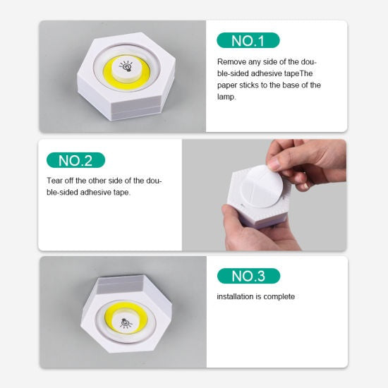 3 Pcs Remote Control LED Tap Wall Light – Wireless Stick-On LED Puck Lights for Home, Ceiling, Cabinets & Kitchen