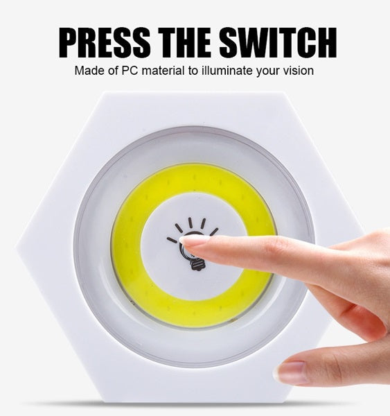 3 Pcs Remote Control LED Tap Wall Light – Wireless Stick-On LED Puck Lights for Home, Ceiling, Cabinets & Kitchen