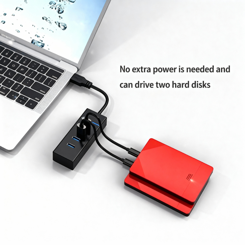 4-Port USB 3.0 Hub – High-Speed Multi USB Splitter with 50 cm Cable for Laptop, PC & Accessories