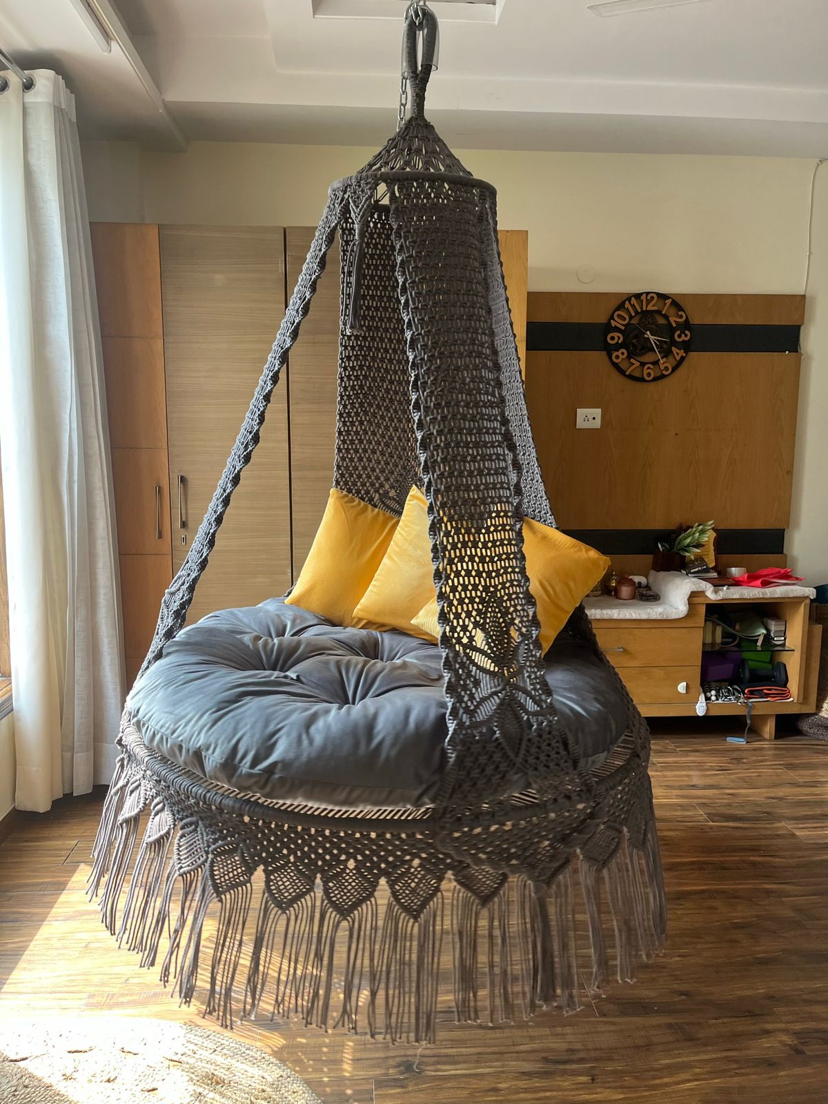 Grey Maze Dual Seater Swing for two people by swing saga