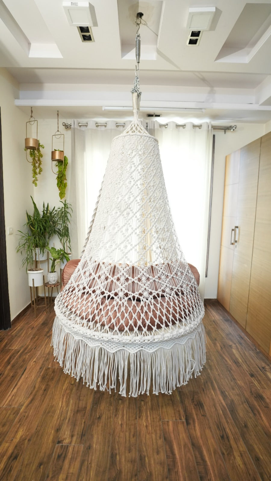 Handcrafted Vanilla Frost Swing in white color