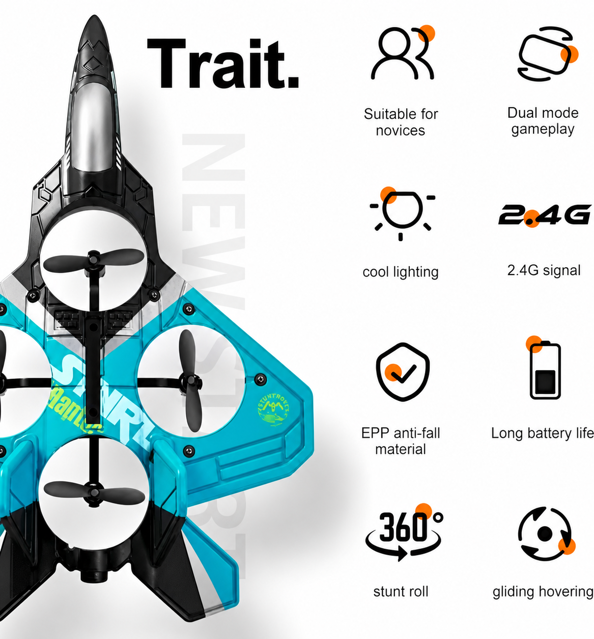 Battle Remote Control Fighter Jet RC Airplane for Kids & Adults with LED Lights | 360° Flip, Stunt Roll Flying Plane Toy for Boys