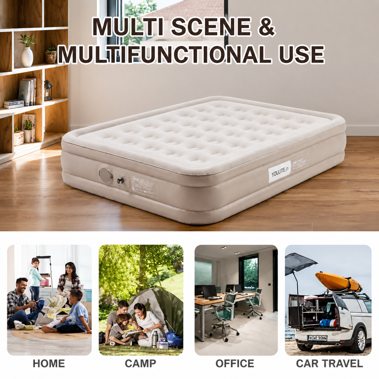 Air Mattress Bed with Inflatable Pillow YO786
